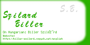 szilard biller business card